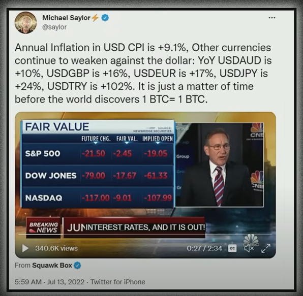 Plan B And Michael Saylor On Bitcoin tweet