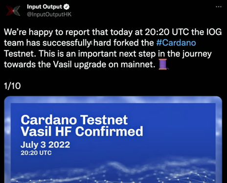 Cardano ADA ALERT tweet 1