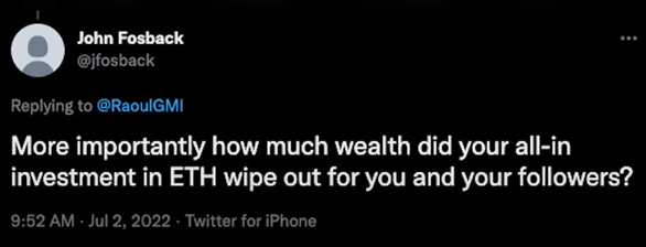 Raoul Pal There's Only One Way Out Of This tweet screenshot